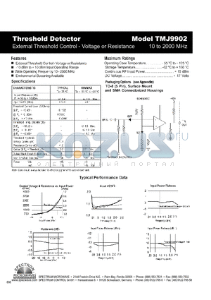 TMJ9902 datasheet - Threshold Detector