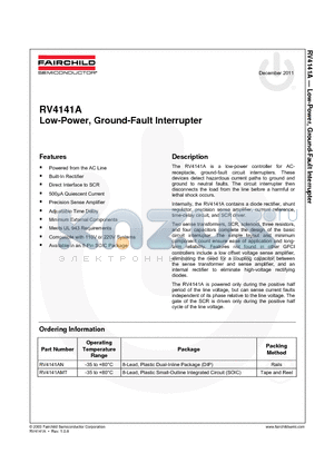 RV4141AMT_11 datasheet - Low-Power, Ground-Fault Interrupter