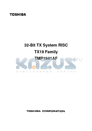 TMP1941AF datasheet - 32-Bit TX System RISC