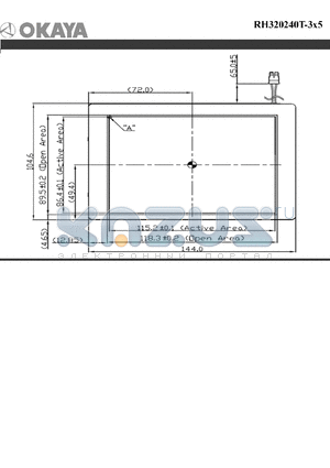 RV320240T-5X7 datasheet - 320x240 dots/pixels resolution, 5.7 inch diagonal QVGA color TFT