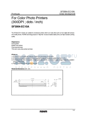 SF3004-EC10A datasheet - For Color Photo Printheads