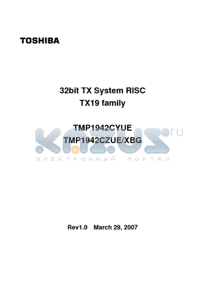 TMP1942XBG datasheet - 32bit TX System RISC