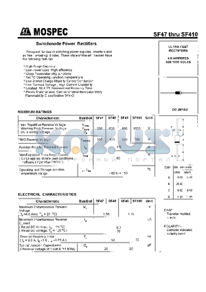 SF410 datasheet - POWER RECTIFIERS(4.0A,500-1000V)