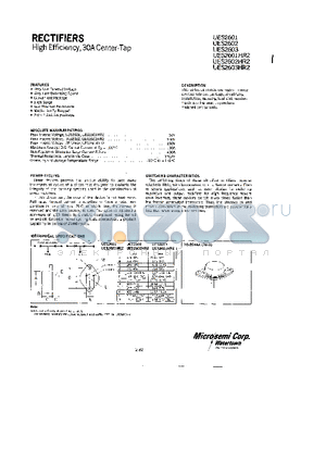 UES2603HR2 datasheet - RECTIFIERS