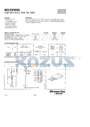 UES4515S datasheet - RECTIFIERS