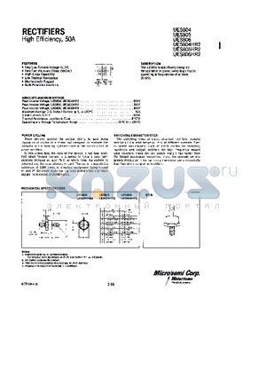 UES804HR2 datasheet - RECTIFIERS