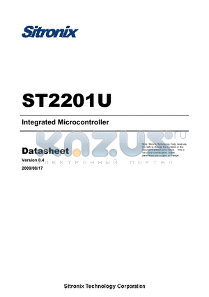 ST2201U datasheet - Integrated Microcontroller