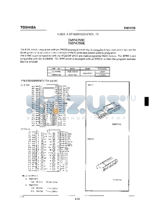 TMP4799C datasheet - NMOS 4-BIT MICROCONTROLLER