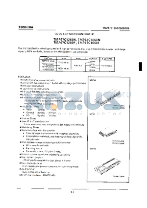 TMP47C1260N datasheet - CMOS 4-BIT MICROCONTROLLER