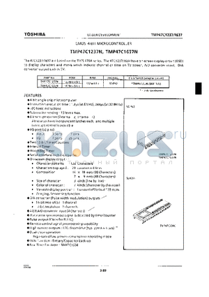 TMP47C1637 datasheet - CMOS 4-BIT MICROCONTROLLER