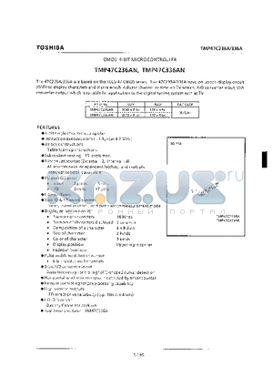TMP47C236AN datasheet - CMOS 4-BIT MICROCONTROLLER
