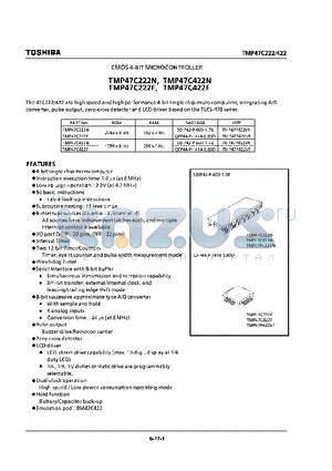 TMP47C222 datasheet - CMOS 4-BIT MICROCONTROLLER