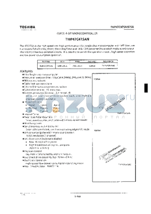 TMP47C475AN datasheet - CMOS 4-BIT MICROCONTROLLER