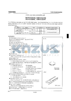 TMP47C634AF datasheet - CMOS 4-BIT MICROCONTROLLER