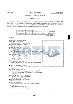 TMP47C855 datasheet - CMOS 4-BIT MICROCONTROLLER