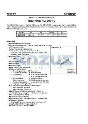 TMP47C673 datasheet - CMOS 4-BIT MICROCONTROLLER