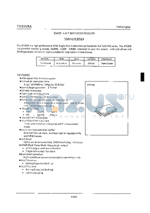 TMP47C858F datasheet - CMOS 4-BIT MICROCONTROLLER