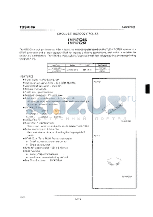 TMP47C26N datasheet - CMOS 4-BIT MICROCONTROLLER