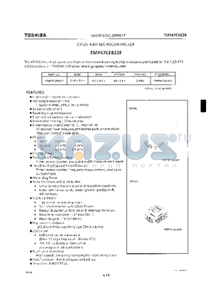 TMP47CE820F datasheet - CMOS 4-BIT MICROCONTROLLER