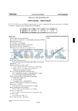 TMP47C662 datasheet - CMOS 4-BIT MICROCONTROLLER