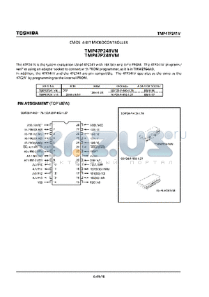 TMP47P241VN datasheet - CMOS 4-BIT MICROCONTROLLER