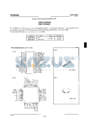TMP47P800F datasheet - CMOS 4-BIT MICROCONTROLEER