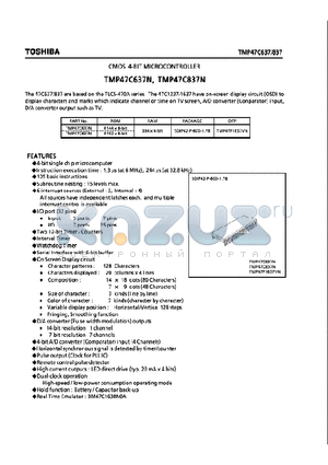 TMP47C873 datasheet - CMOS 4-BIT MICROCONTROLLER