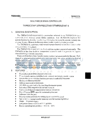 TMP82C37AP-5 datasheet - MULTIMODE DMA CONTROLLER