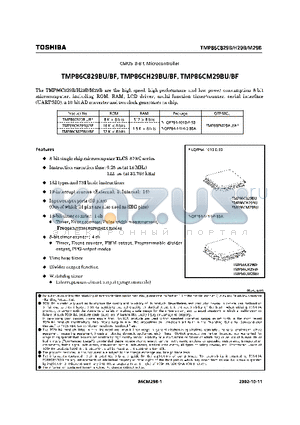 TMP86C829BU datasheet - CMOS 8 BIT MICROCONTROLLER