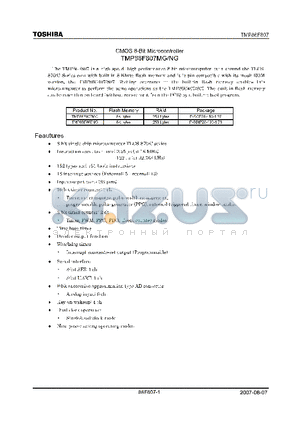 TMP86F807MG datasheet - CMOS 8-BIT MICROCONTROLLER