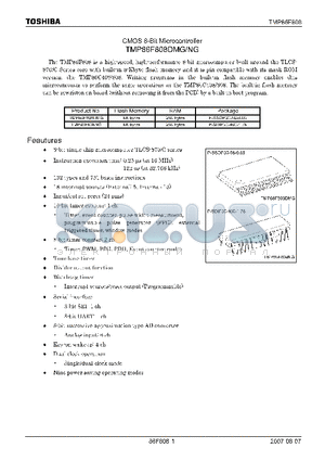 TMP86F808DNG datasheet - CMOS 8-BIT MICROCONTROLLER