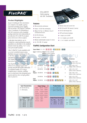 VI-LU1-23 datasheet - 50 to 600 W Autoranging AC-DC Switchers