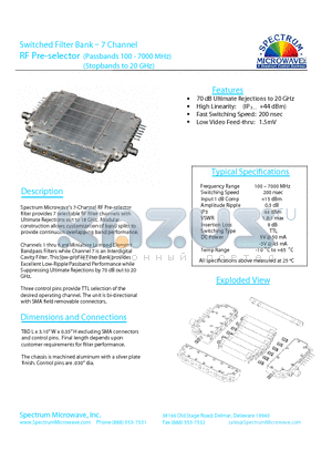 SFB7 datasheet - Switched Filter Bank  7 Channel