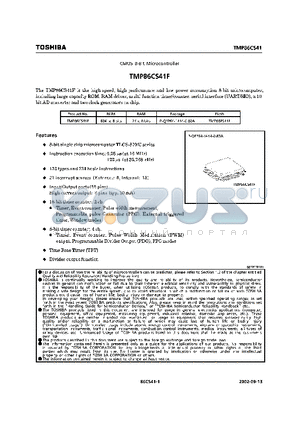 TMP86FS41F datasheet - CMOS 8-BIT MICROCONTRLLER