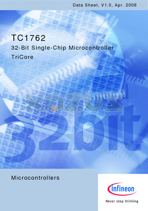 TC1762 datasheet - 32-Bit Single-Chip Microcontroller TriCore