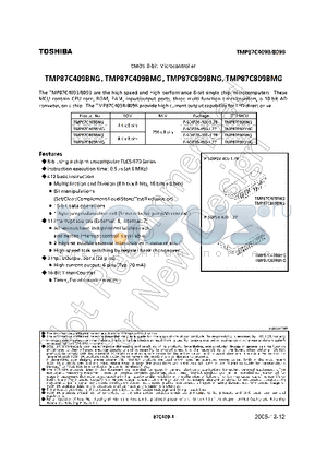 TMP87C409BNG datasheet - CMOS 8-BIT MICROCONTROLLER