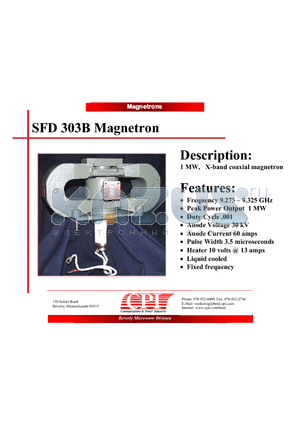 SFD303B datasheet - Magnetron