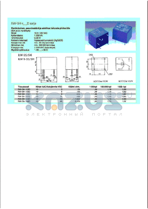 RW-SH-109D datasheet - RW-SH-1xxD sarja