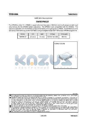 TMP87PM53F datasheet - CMOS 8-BIT MICROCONTROLLER