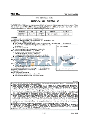 TMP87CP23AF datasheet - CMOS 8-BIT MICROCONTROLLER