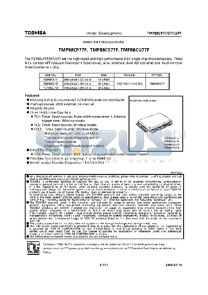 TMP88CS77F datasheet - CMOS 8-BIT Microcontroller