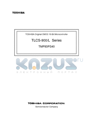 TMP93PS40 datasheet - CMOS 16-Bit Microcontroller