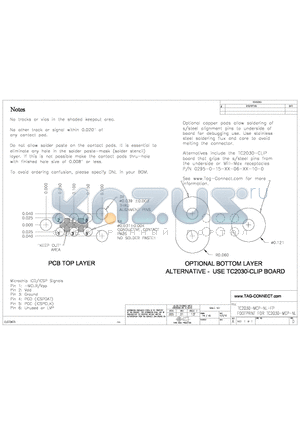 TC2030-MCP-NL-FP datasheet - OPTIONAL BOTTOM LAYER ALTERNATIVE - USE TC2030 CLIP BOARD