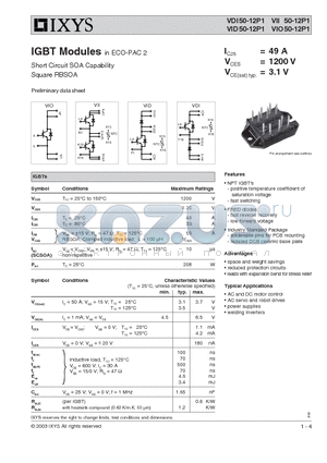 VIO50-12P1 datasheet - IGBT Modules