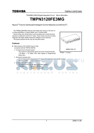 TMPN3120FE3MG datasheet - Neuron^ Chip for Distributed Intelligent Control Networks (LONWORKS)