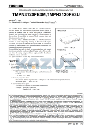 TMPN3120FE3U datasheet - TOSHIBA CMOS DIGITAL INTEGRATED CIRCUIT SILICON MONOLITHIC