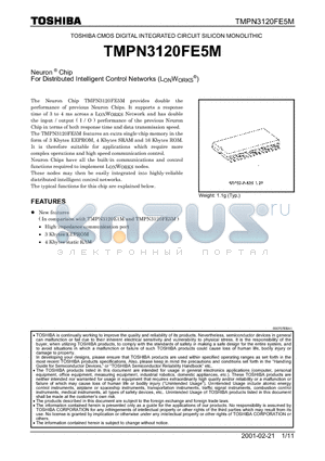 TMPN3120FE5M datasheet - TOSHIBA CMOS DIGITAL INTEGRATED CIRCUIT SILICON MONOLITHIC