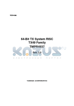 TMPR4937XBG-333 datasheet - 64-Bit TX System RISC TX49 Family