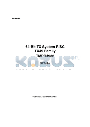 TMPR4938XBG-333 datasheet - 64-Bit TX System RISC TX49 Family