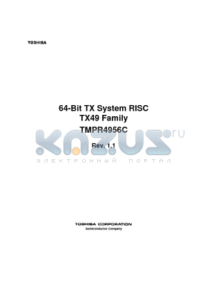 TMPR4956C datasheet - 64-Bit TX System RISC TX49 Family
